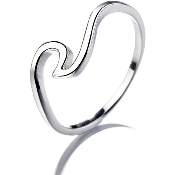 MAJYA Strieborný prsteň vlnka DINA 10085/6 64581411