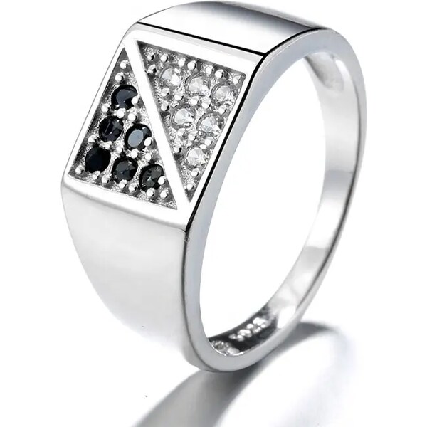 MAJYA Strieborný prsteň šachovnice NICOLAS 10086/6 64581602