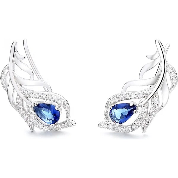 MAJYA Strieborné náušnice PAVIE PIERKO 10140 64581623