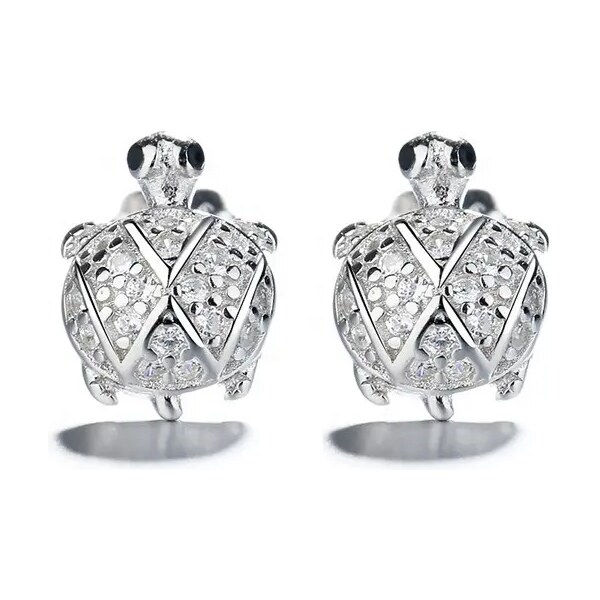 MAJYA Strieborné náušnice Korytnačka 10145 64581628