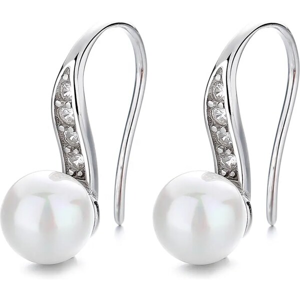 MAJYA Strieborné náušnice PERLA 10137 64581620