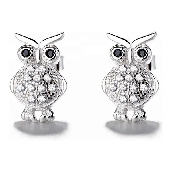 MAJYA Strieborné náušnice SOVA 10168 64581649