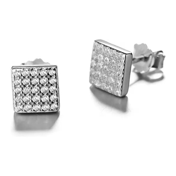 MAJYA Strieborné náušnice SQUARE 10158 64581641