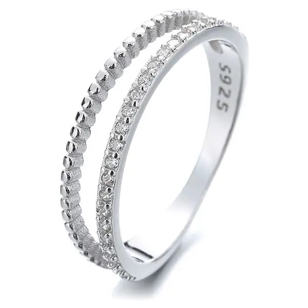 MAJYA Strieborný dvojitý prsteň AMY 10194/6 64581420