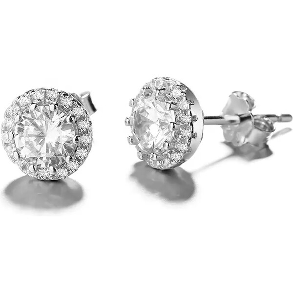 MAJYA Strieborné náušnice LESLIE číry zirkón 10180 64581661