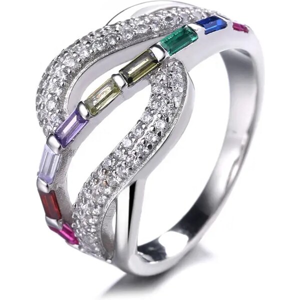 MAJYA Strieborný prsteň RAINBOW 10199/7 64581426