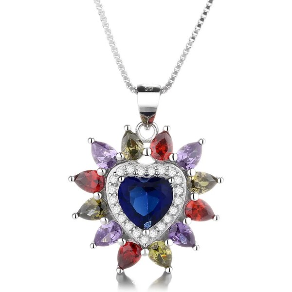 MAJYA Strieborný prívesok s retiazkou BRENDA s farebnými zirkónmi 64581686