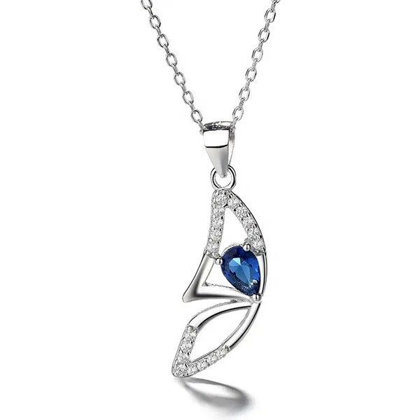 MAJYA Strieborný prívesok s retiazkou MOTÝLIE KRÍDLO 10244 64581688