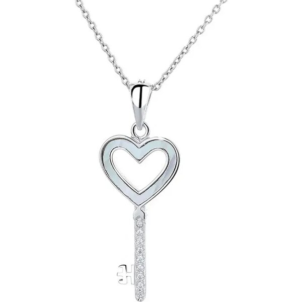 MAJYA Strieborný prívesok s retiazkou KEY 10223 64581202