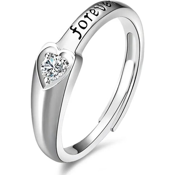 MAJYA Strieborný nastaviteľný prsteň FOREVER 10317 64581495