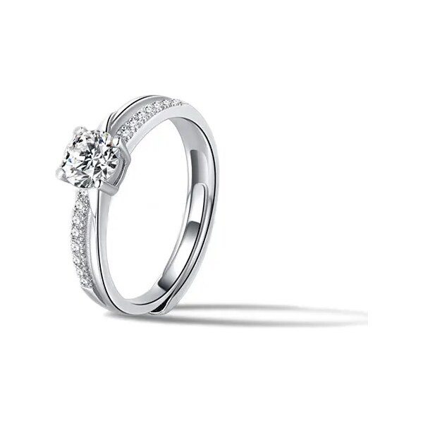 MAJYA Strieborný nastaviteľný prsteň s kamienkom AVA 10319 64581497