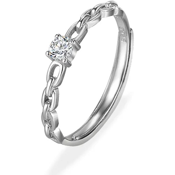 MAJYA Strieborný nastaviteľný prsteň s kamienkom ALEXIA 10333 65382515