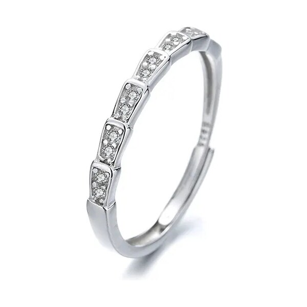 MAJYA Strieborný nastaviteľný prsteň s kamienkom ANTONELLA 10335 64581480