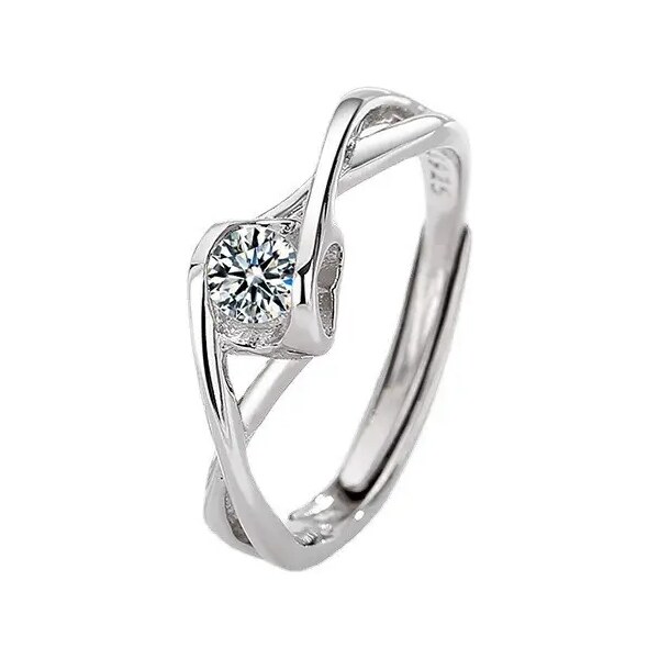 MAJYA Strieborný nastaviteľný prsteň AFRODITA s kamienkom 10341 64581484