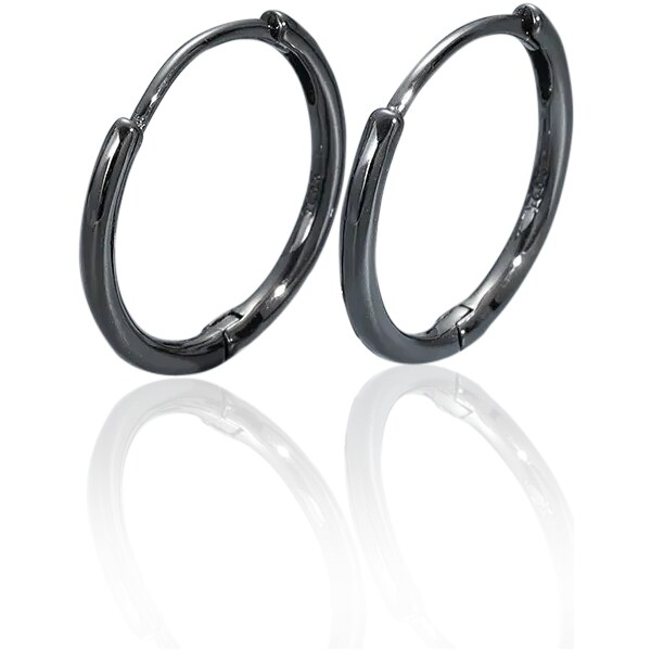 MAJYA Strieborné náušnice KARIN 10 mm black 10439 64581539