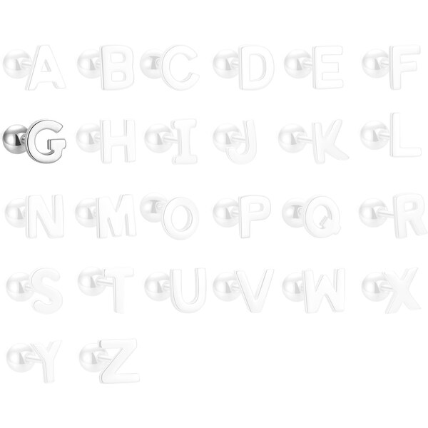 MAJYA Strieborné náušnice PÍSMENO G 10432 64581758