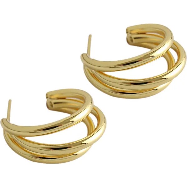 MAJYA Strieborné náušnice FREJA pozlátené 10486 64581788