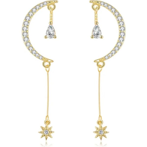 MAJYA Strieborné náušnice DANIELA pozlátené 10477 64581785