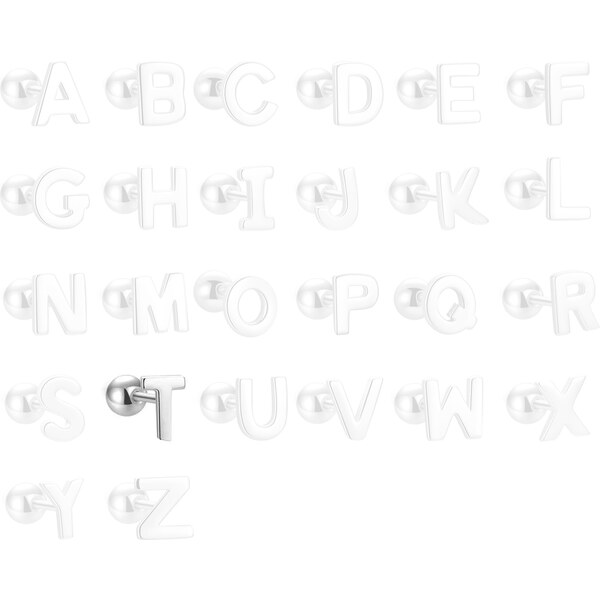 MAJYA Strieborné náušnice PÍSMENO T 10419 64581745