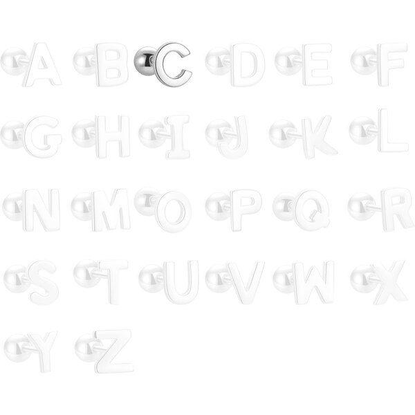 MAJYA Strieborné náušnice PÍSMENO C 10420 64581747