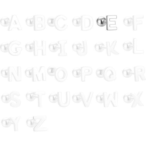 MAJYA Strieborné náušnice PÍSMENO E 10421 64581746