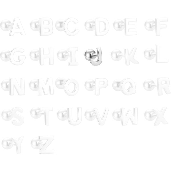 MAJYA Strieborné náušnice PÍSMENO J 10422 64581748