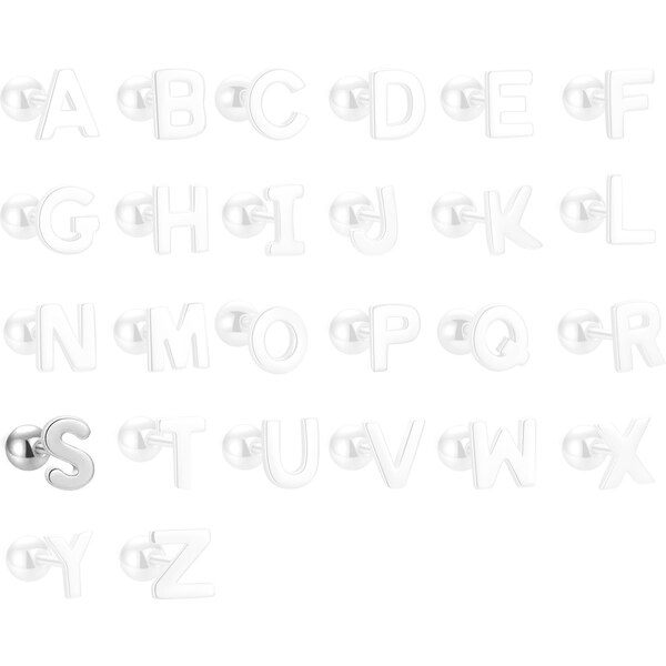 MAJYA Strieborné náušnice PÍSMENO S 10430 64581756