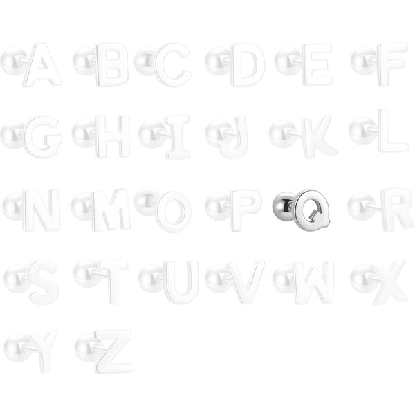 MAJYA Strieborné náušnice PÍSMENO Q 10431 64581757