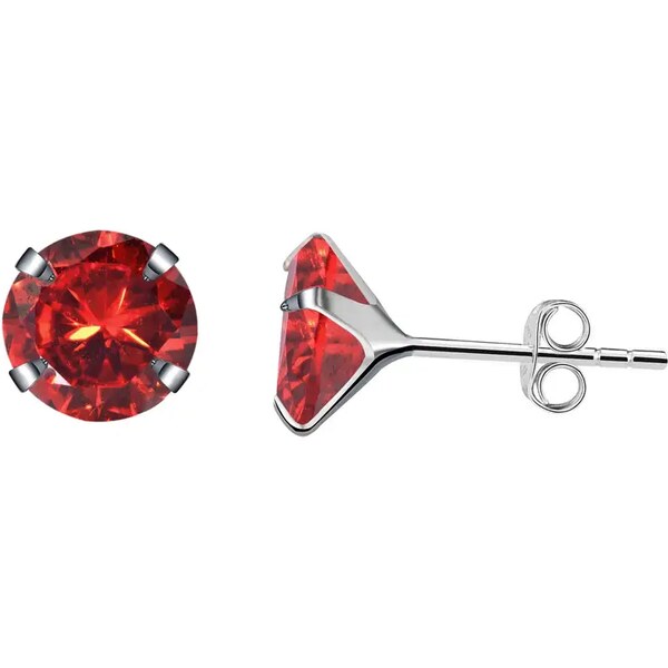 MAJYA Strieborné náušnice RED RUBY 10504 64581801