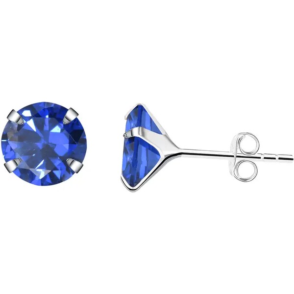 MAJYA Strieborné náušnice BLUE SAPPHIRE 10505 64581802