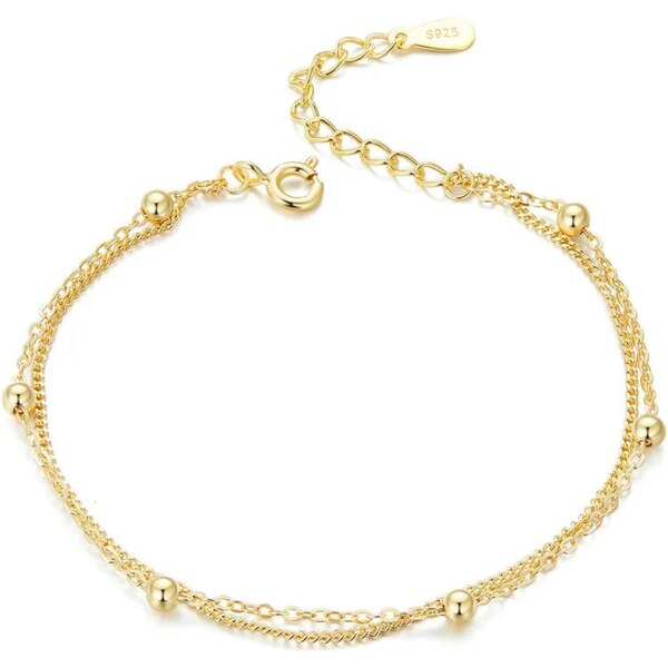 Olivie Strieborný náramok s guličkami GOLD 7886 46749892