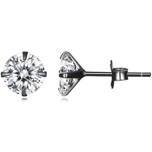 Olivie Strieborné náušnice 4 mm ZORA BLACK 7896 46749902