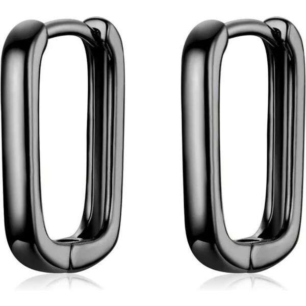 Olivie Strieborné obdĺžnikové náušnice BLACK 7889 46749895