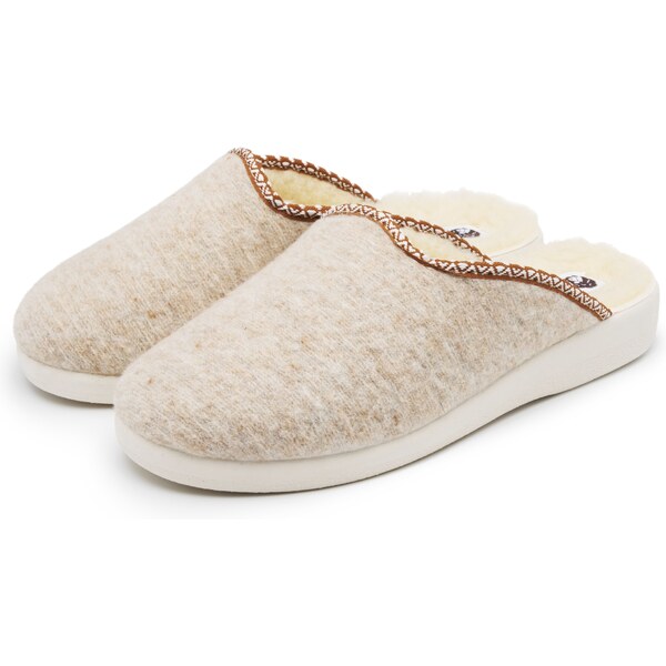 Vlnka Dámske vlnené papuče béžová veľkosti obuvi - dospelí 42 46350851