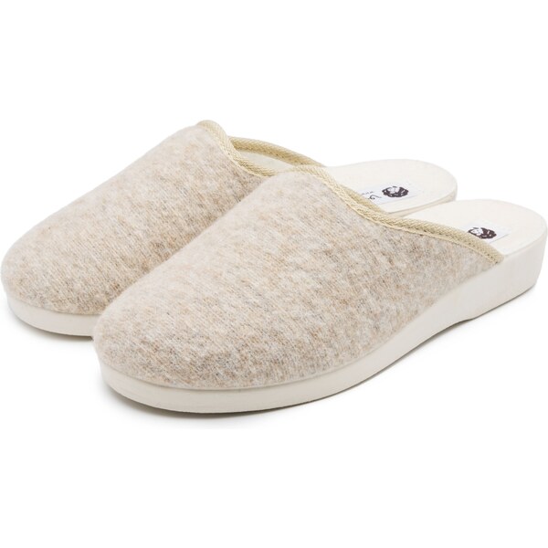 Vlnka Papuče z vlneného filcu béžová veľkosti obuvi - dospelí 43 65061854
