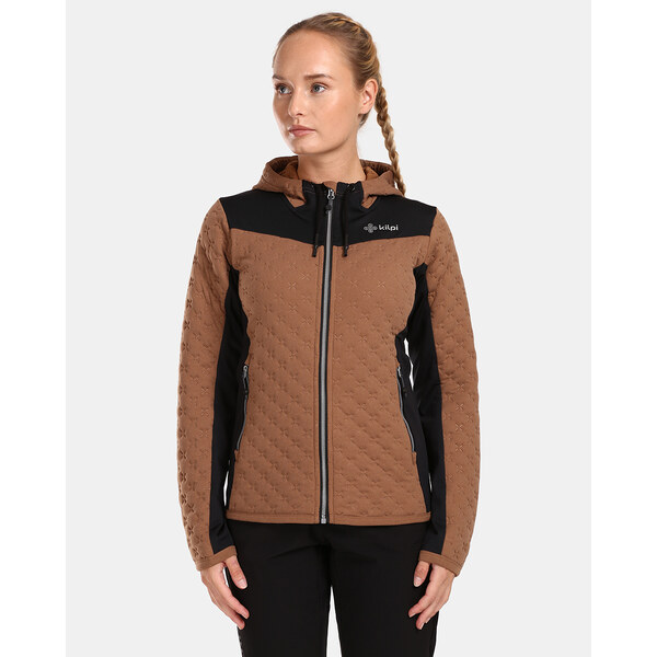 Dámska zateplená mikina Kilpi NEVIA-W hnedá 46382735
