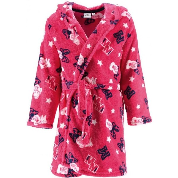 SunCity Dievčenský coral fleece župan s kapucňou Minnie Mouse 46382628