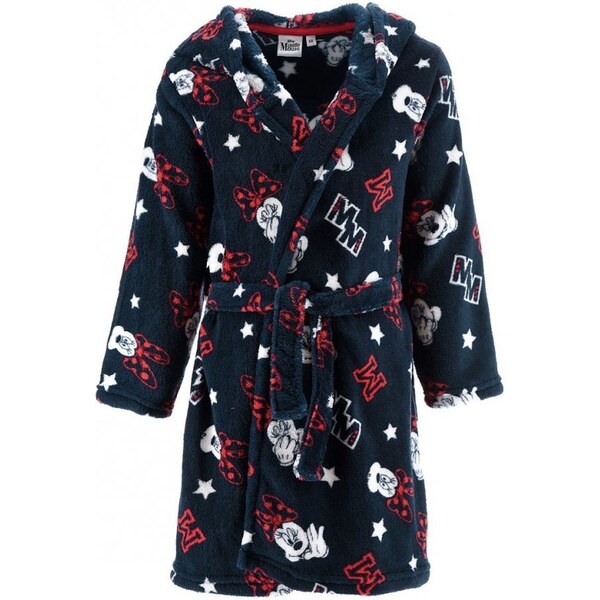 SunCity Dievčenský coral fleece župan s kapucňou Minnie Mouse 46382629