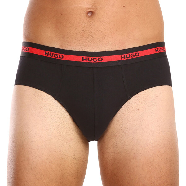 3PACK pánske slipy HUGO čierné (50492378 002) 46383045