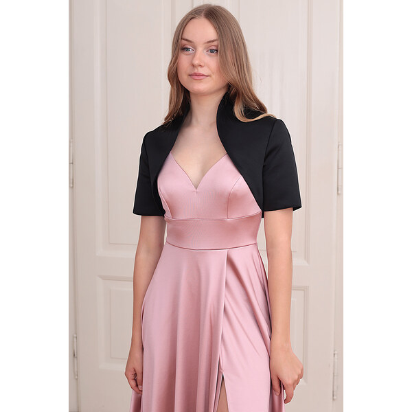 Glara Saténové bolerko s krátkymi rukávmi 58270820