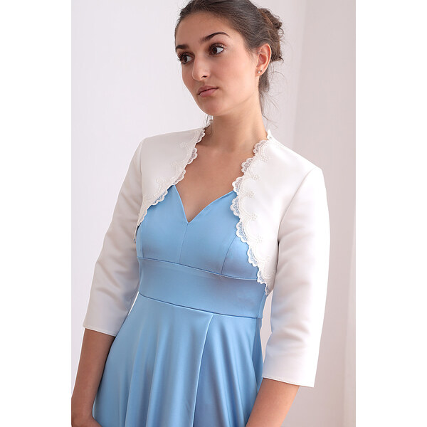 Glara Čipkou lemované svadobné bolerko 49330231