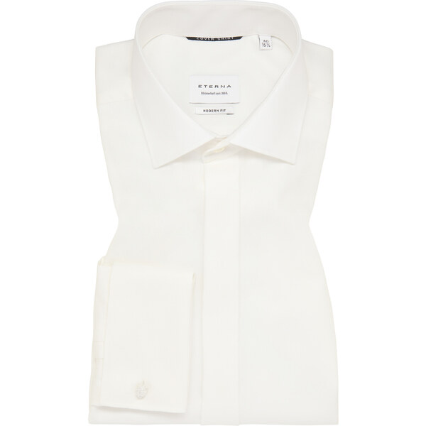 Svadobná ETERNA Modern Fit Champagne nie presvitajúca košeľa dlhý 46385364