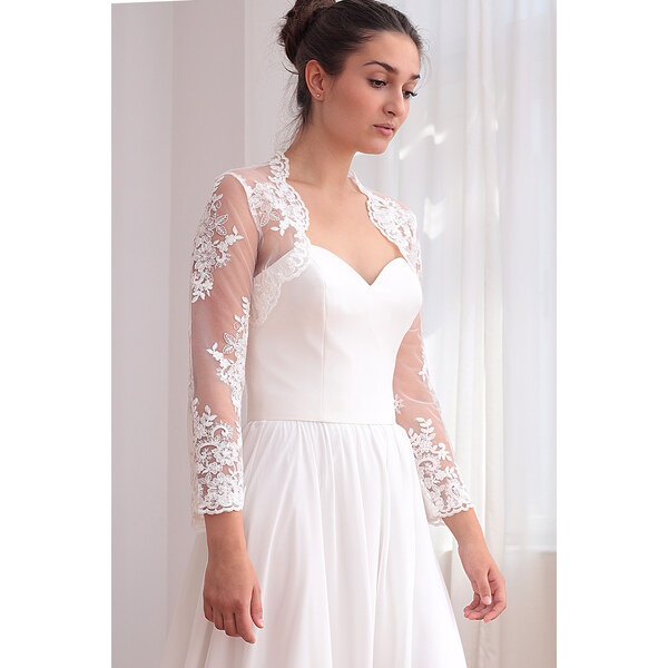 Glara Tylové bolerko s čipkou na letnú svadbu 46385381