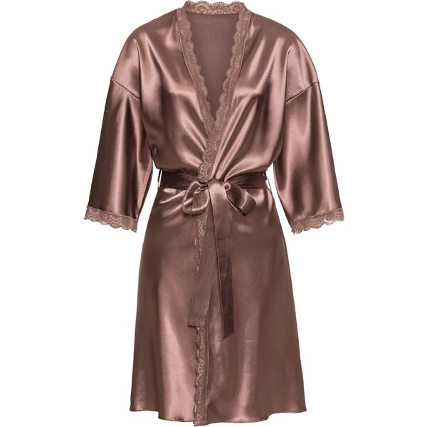 bonprix Saténové kimono, farba hnedá 46547414