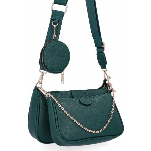 Dámská kabelka listonoška Herisson fľašková zelená 1652H2023-73 46408274