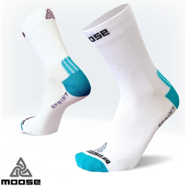 SPRINT ľahké bežecké ponožky Moose Biela XS 1 pár 46408686