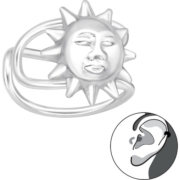 MAJYA Strieborná náušnice SLNKO 1ks 10646 64581279