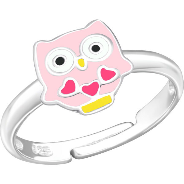 MAJYA Strieborný nastaviteľný prsteň SOVIČKA 10652 64581282