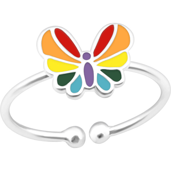 MAJYA Strieborný prsteň MOTÝĽ 10654 65360878