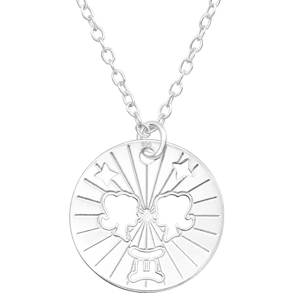 MAJYA Strieborný prívesok s retiazkou BLÍŽENCI v kruhu 10614 64581265